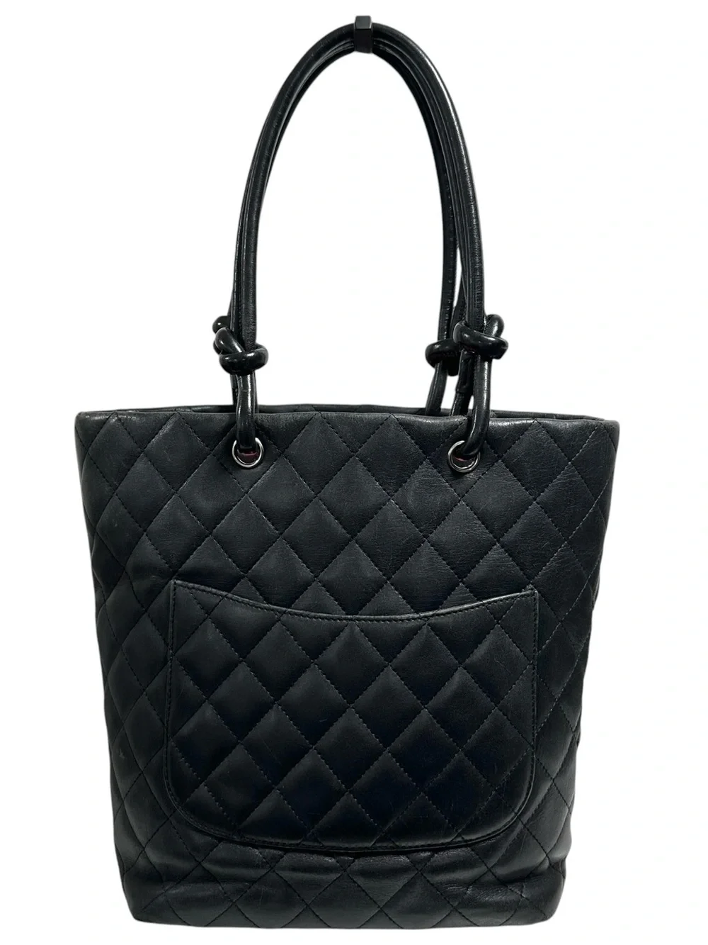 Chanel Black Cambon Quilted Lambskin Leather PM Tote Bucket Bag - Picture 2 of 16